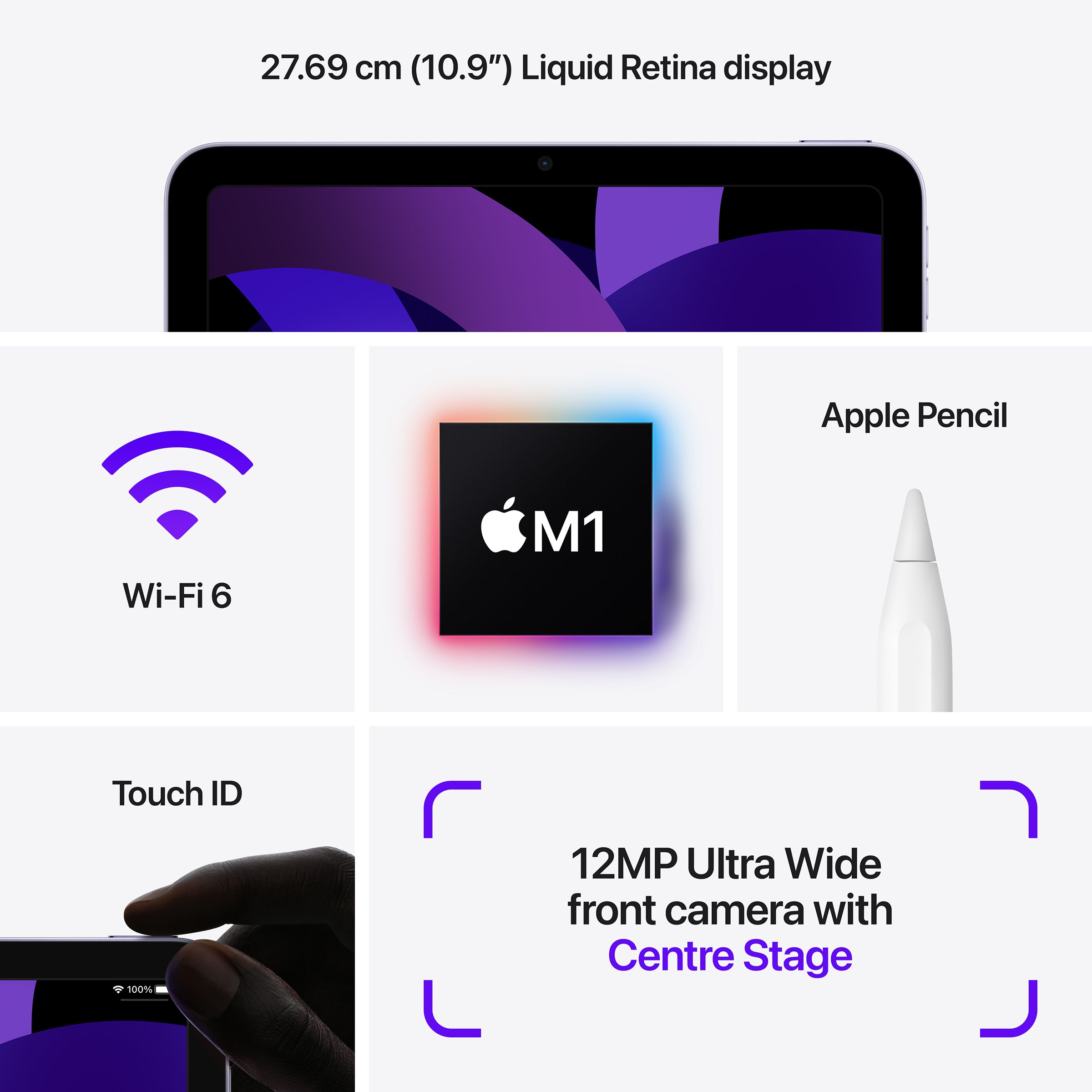 Buy Apple iPad Air 5th Generation Wi-Fi (10.9 Inch, 64GB, Purple